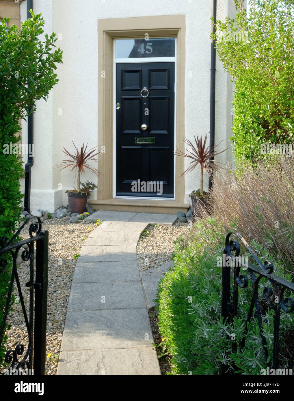 Beautiful plain  front door Lytham Stock Photo