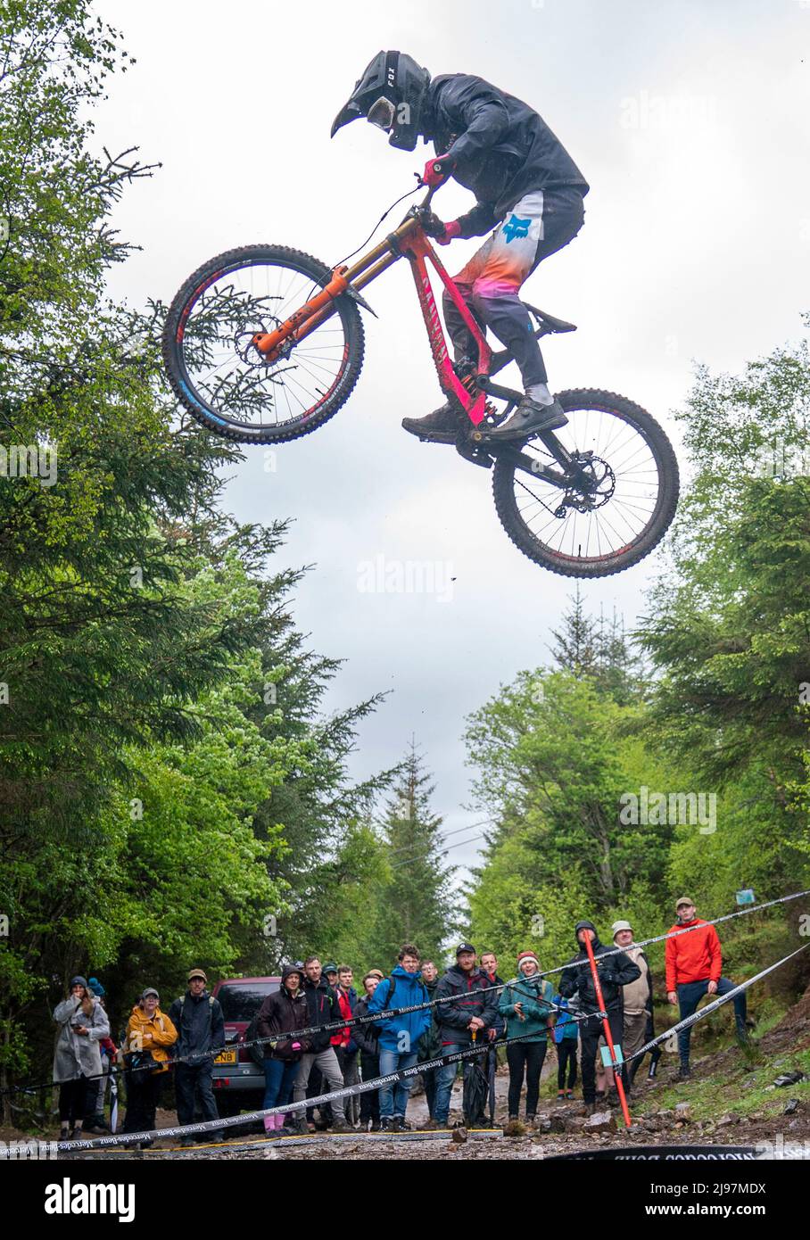 A rider in the Men's Elite during day one of the Mercedes-Benz UCI MTB  World Cup event in Fort William. Picture date: Saturday May 21, 2022 Stock  Photo - Alamy