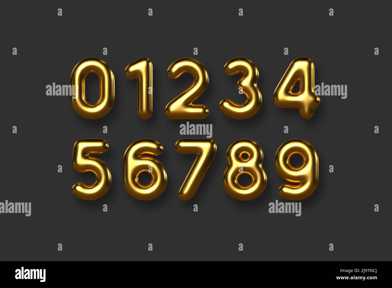 Golden numbers vector set Stock Vector Image & Art Alamy