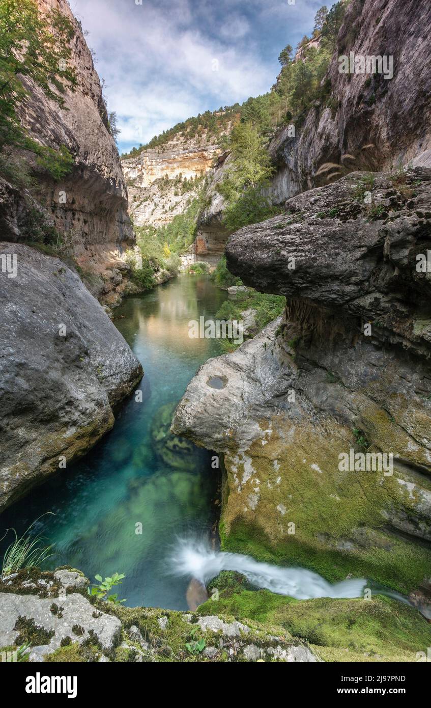 Source of Pitarque river, Maestrazgo, Teruel province, Aragon, Spain Stock Photo