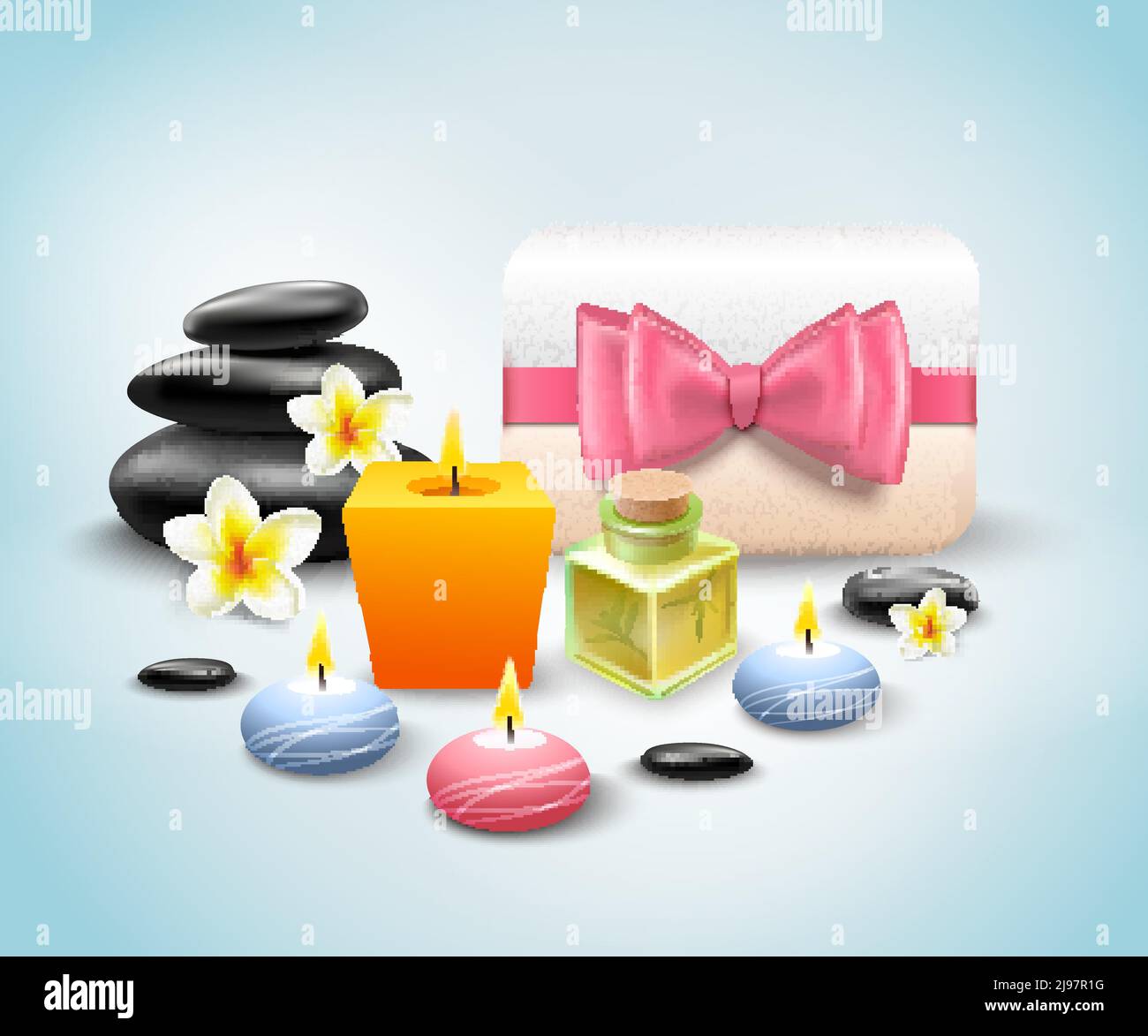 Frangipani flowers and oil Stock Vector Images Alamy