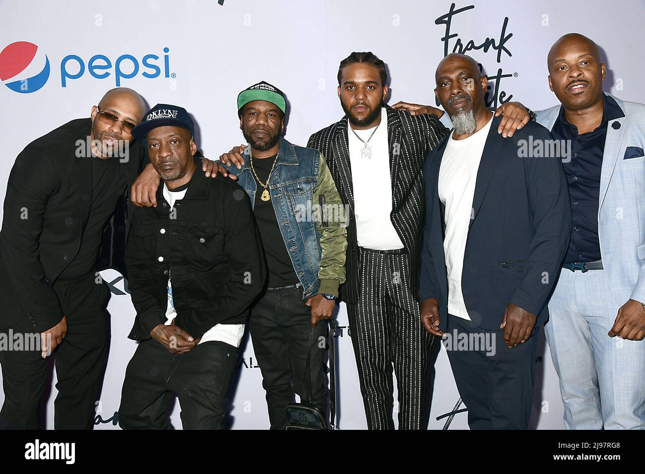 C J Wallace, Biggies son, and Junior M.A.F.I.A attends The 2nd Annual Biggie Dinner Gala for Notoious BIG's 50th Birthday Celebration on May 20, 2022 at Gustavino's in New York, New York, USA. Robin Platzer/ Twin Images/ Credit: Sipa USA/Alamy Live News Stock Photo