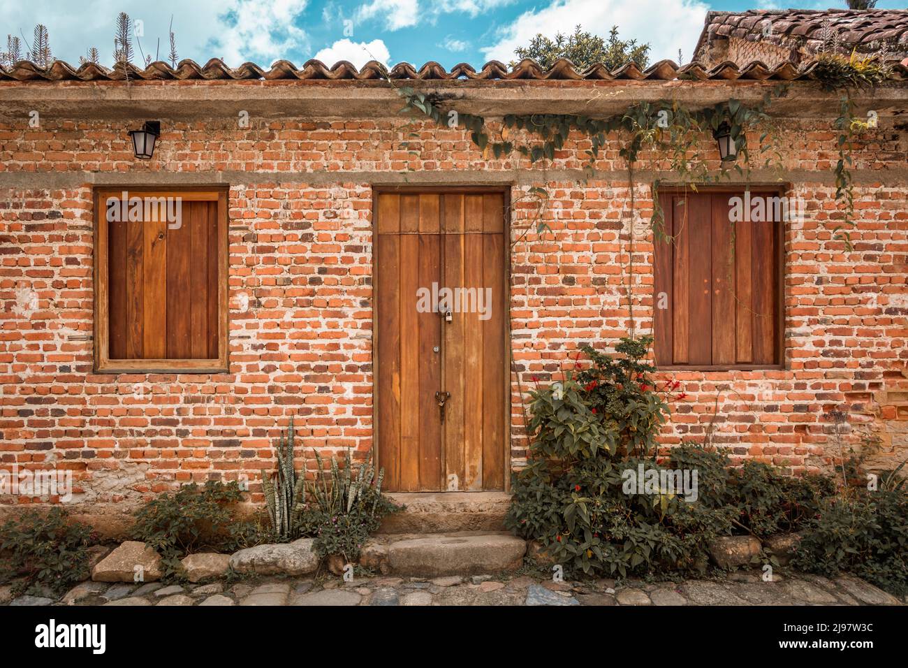 Old building in the historic center of the city of Paraty, state of Rio ...