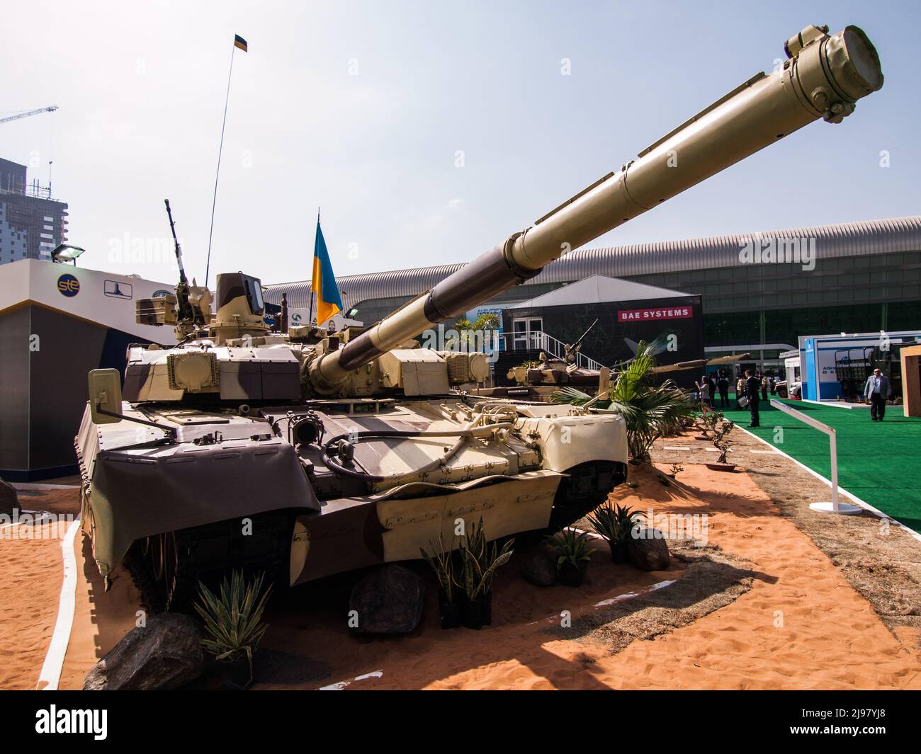 Ukraine Army BM OPLOT(T-84) tank in IDEX 2011 military exibition Stock Photo