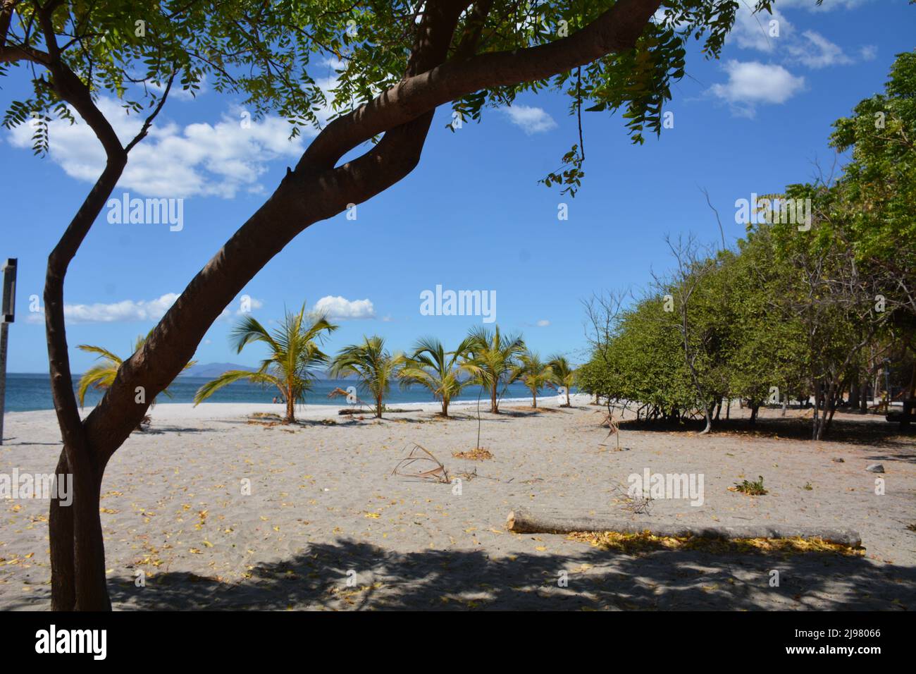 People on beach in Playa Coco, Costa Rica Stock Photo