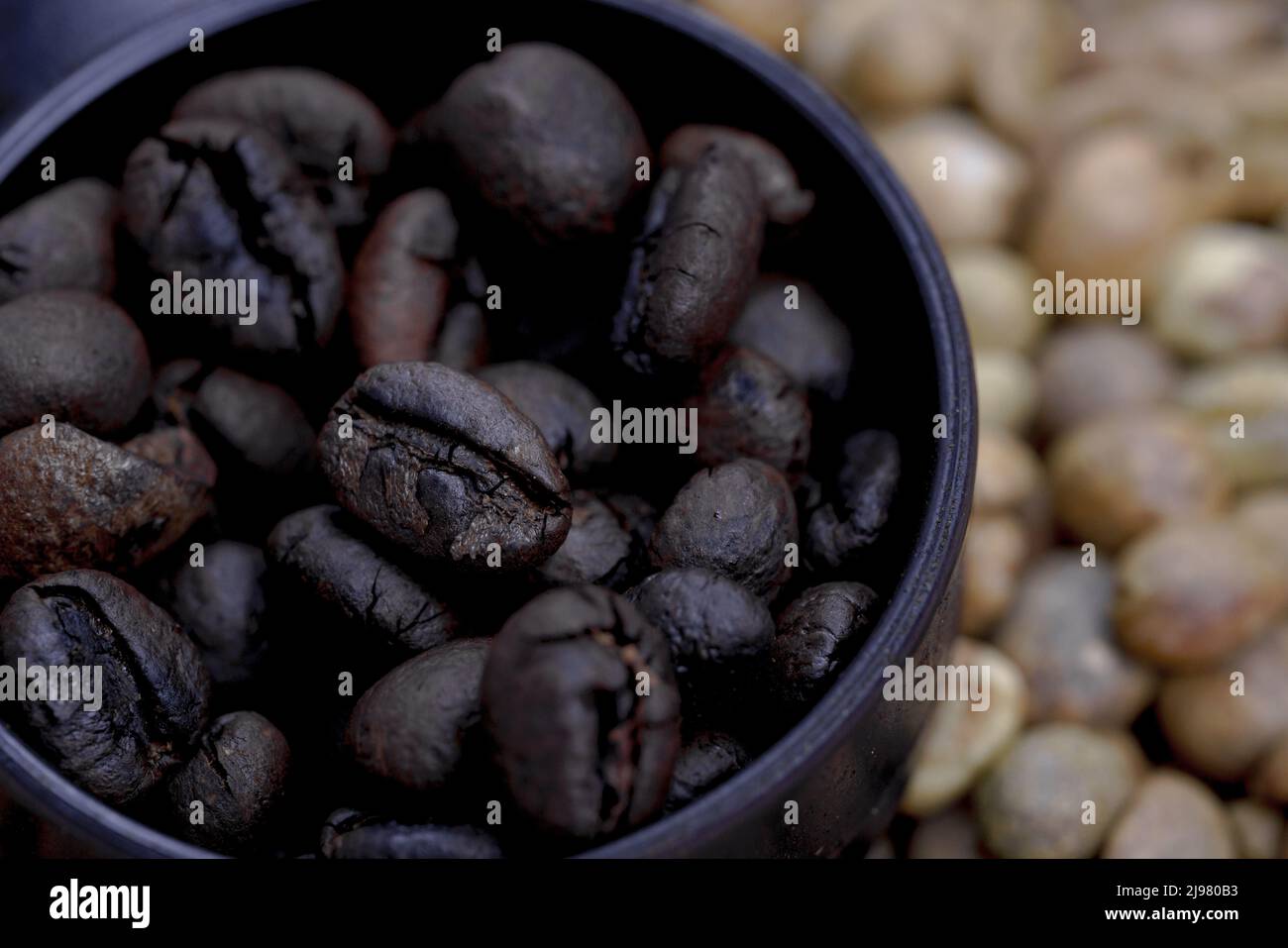 dry organic green bean coffee Stock Photo Alamy