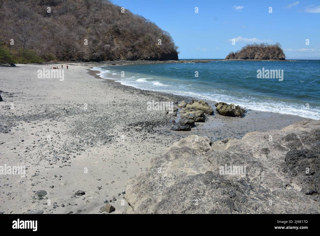 People on beach in Playa Coco, Costa Rica Stock Photo