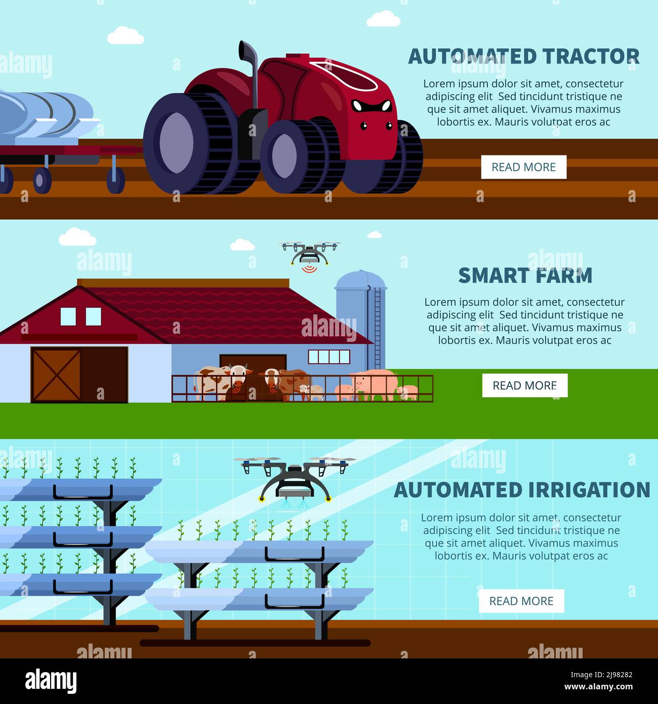 Automated farming irrigation system Stock Vector Images - Alamy