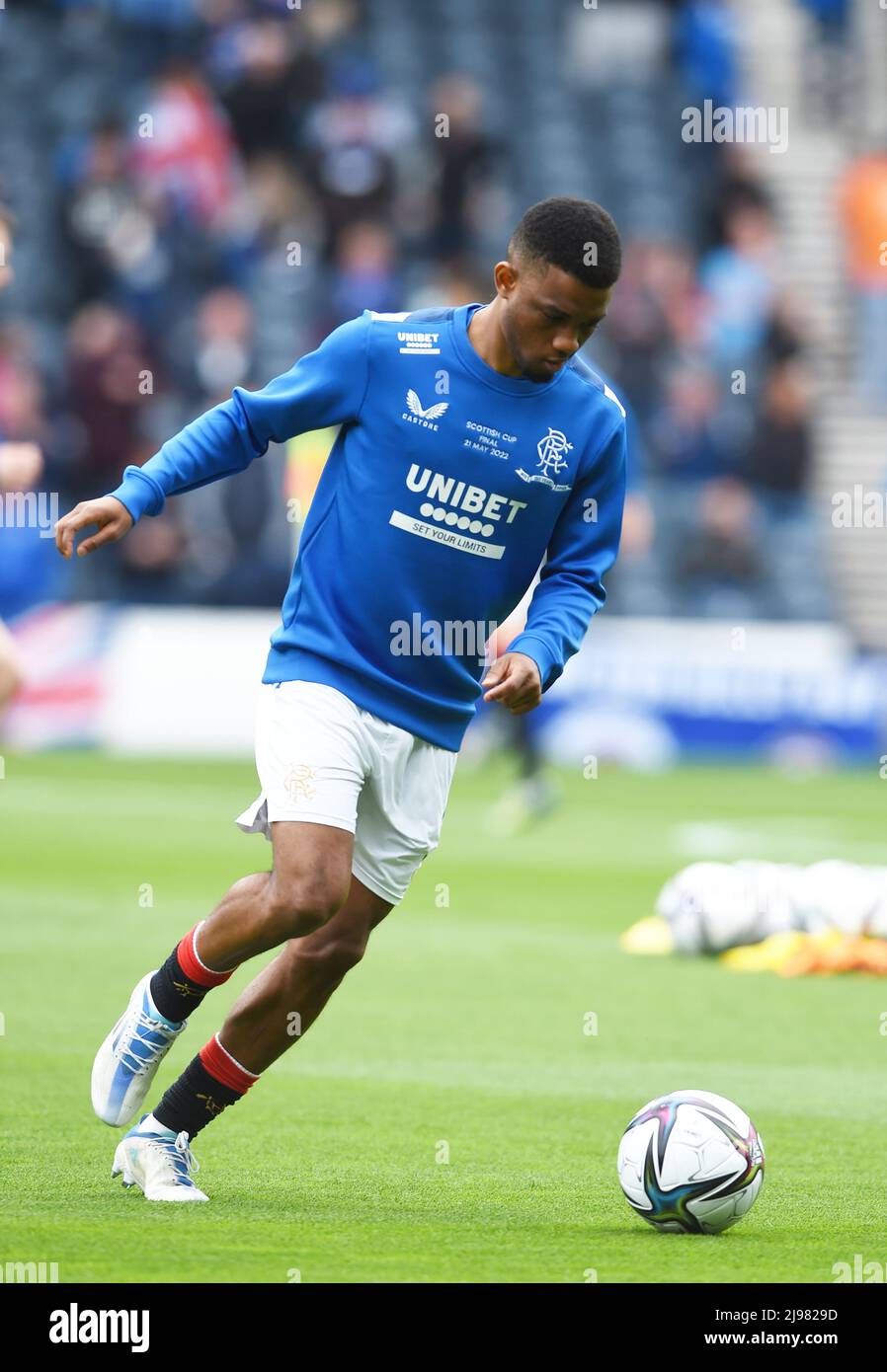 Glasgow, Scotland, 21st May 2022. Amad Diallo of Rangers before the ...