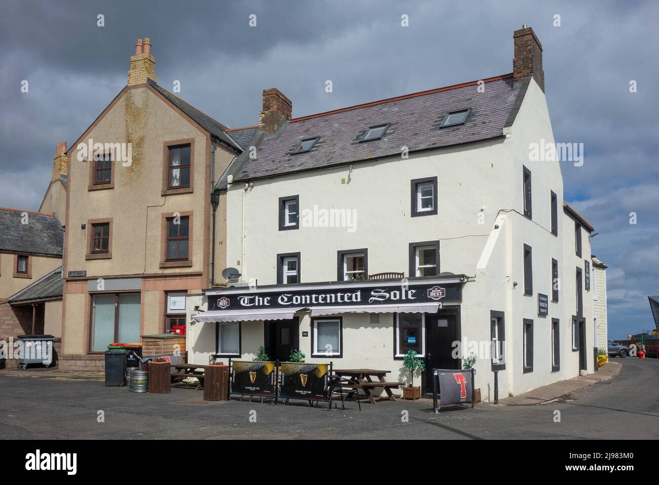 Scotland, Berwicksire, Eyemouth, Contented Sole pub Stock Photo