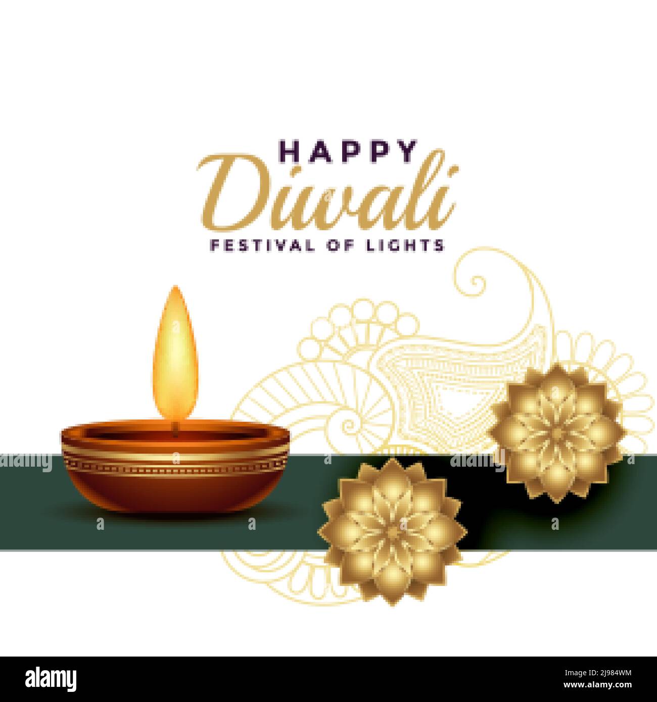 happy diwali greeting golden yellow realistic background Stock Vector Image  & Art - Alamy