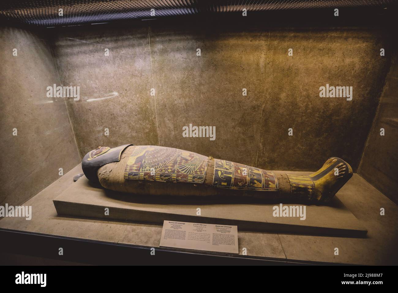 Ancient Egyptian exhibits in the Imhotep Museum, located near the