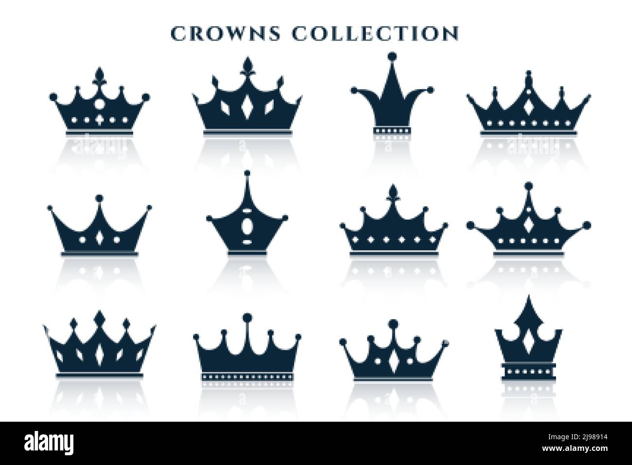 Medieval crowns Stock Vector Images - Alamy