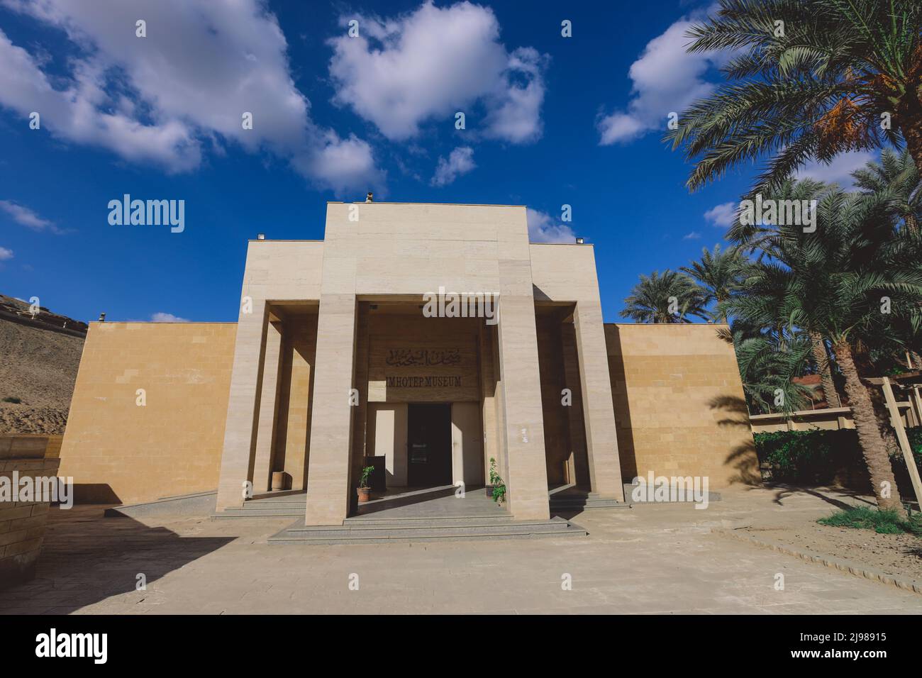 Ancient Egyptian exhibits in the Imhotep Museum, located near the Saqqara necropolis complex in