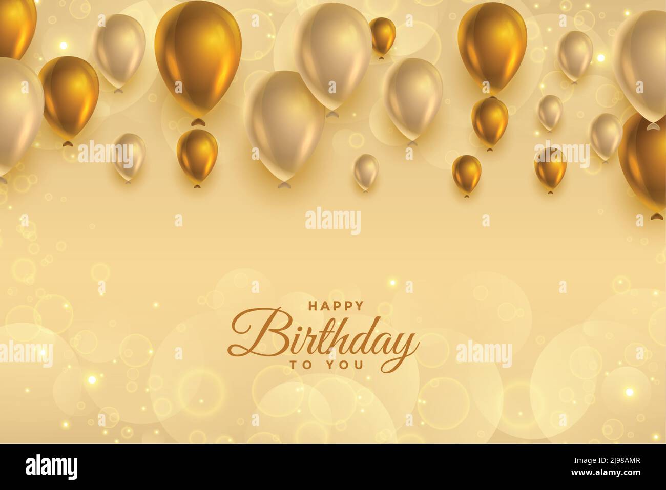 happy birthday background in golden theme Stock Vector Image & Art - Alamy