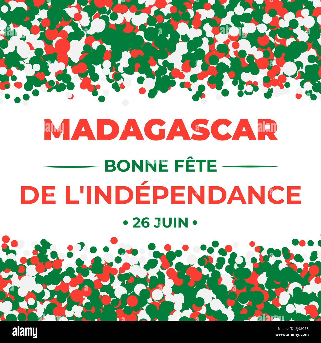 Madagascar Independence Day typography poster in French. National holiday celebrated on June 26. Vector template for banner, greeting card, flyer, etc Stock Vector Image & Art - Alamy