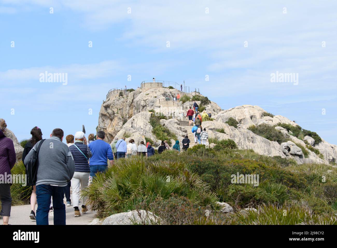 Mirador Es Colomer Formentor Mallorca Spain 05 05 2022 Tourists 
