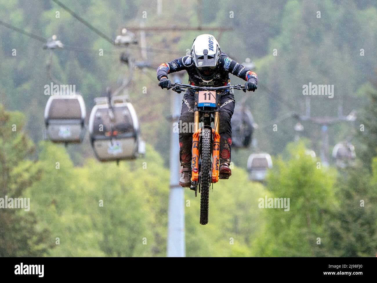 Great Britain's Mikayla Parton in the Women's Downhill Qualifying