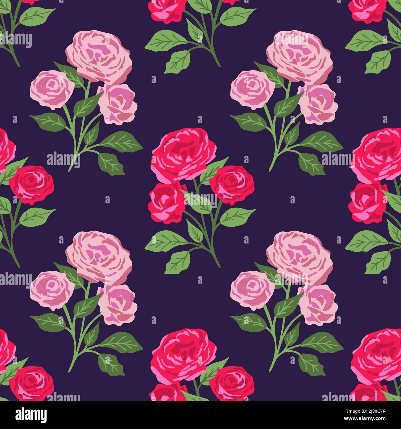 Roses pattern vector vectors hi-res stock photography and images - Alamy
