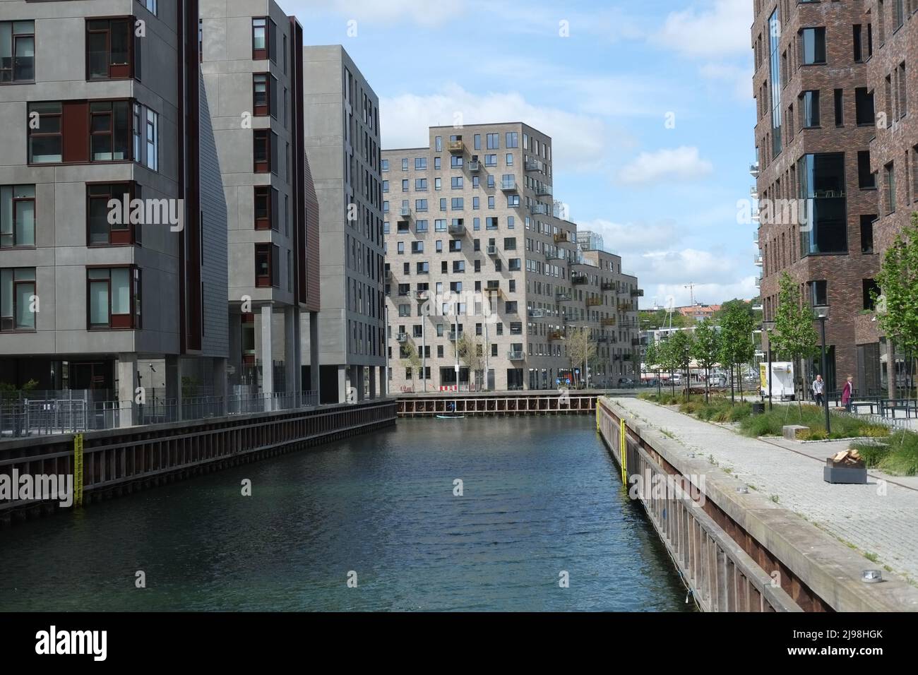 Apartments at Aarhus island (Aarhus Ø) modern urban living in Denmark’s second biggest city Stock Photo