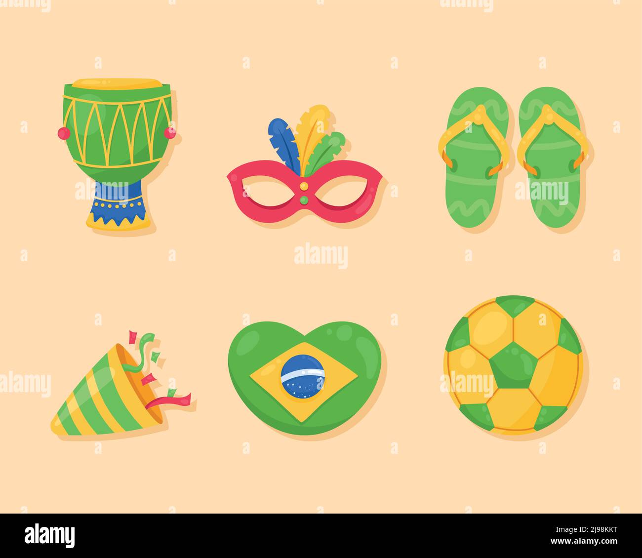 set of Brazilian culture icons Stock Vector Image & Art - Alamy