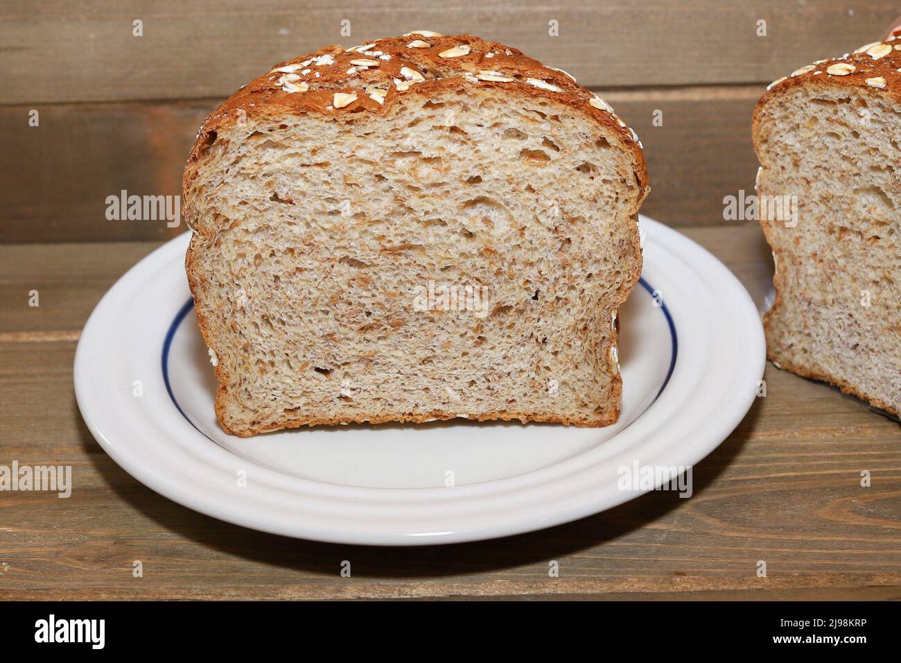 Close-up of fresh organic sprouted bread Stock Photo
