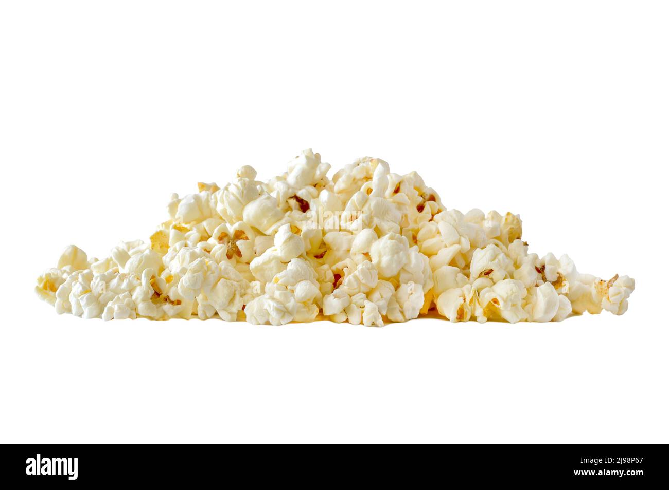 Heap of crispy popcorn isolated on white background Stock Photo Alamy