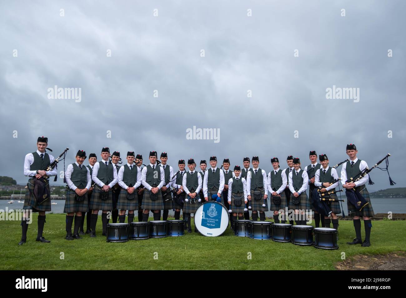 Greenock, Scotland, UK. 21st May, 2022. Over 100 bands compete in the