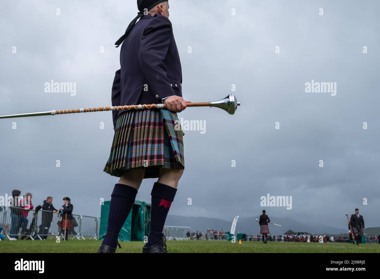 Greenock, Scotland, UK. 21st May, 2022. Over 100 bands compete in the British Pipe Band