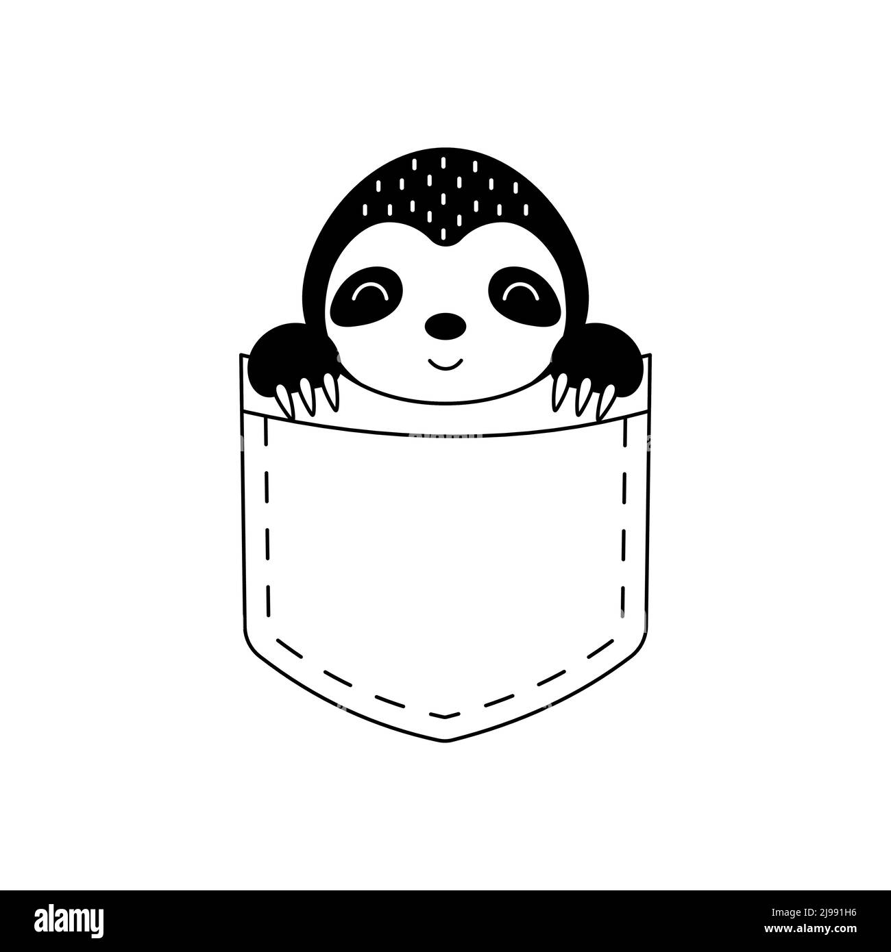 Sloth Black And White
