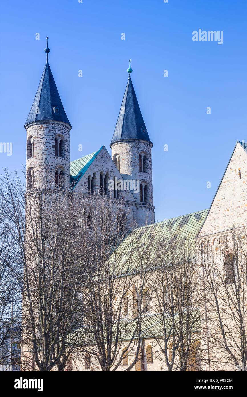 Historic Kloster Unser Lieben Frauen monastery in Magdeburg, Germany Stock Photo