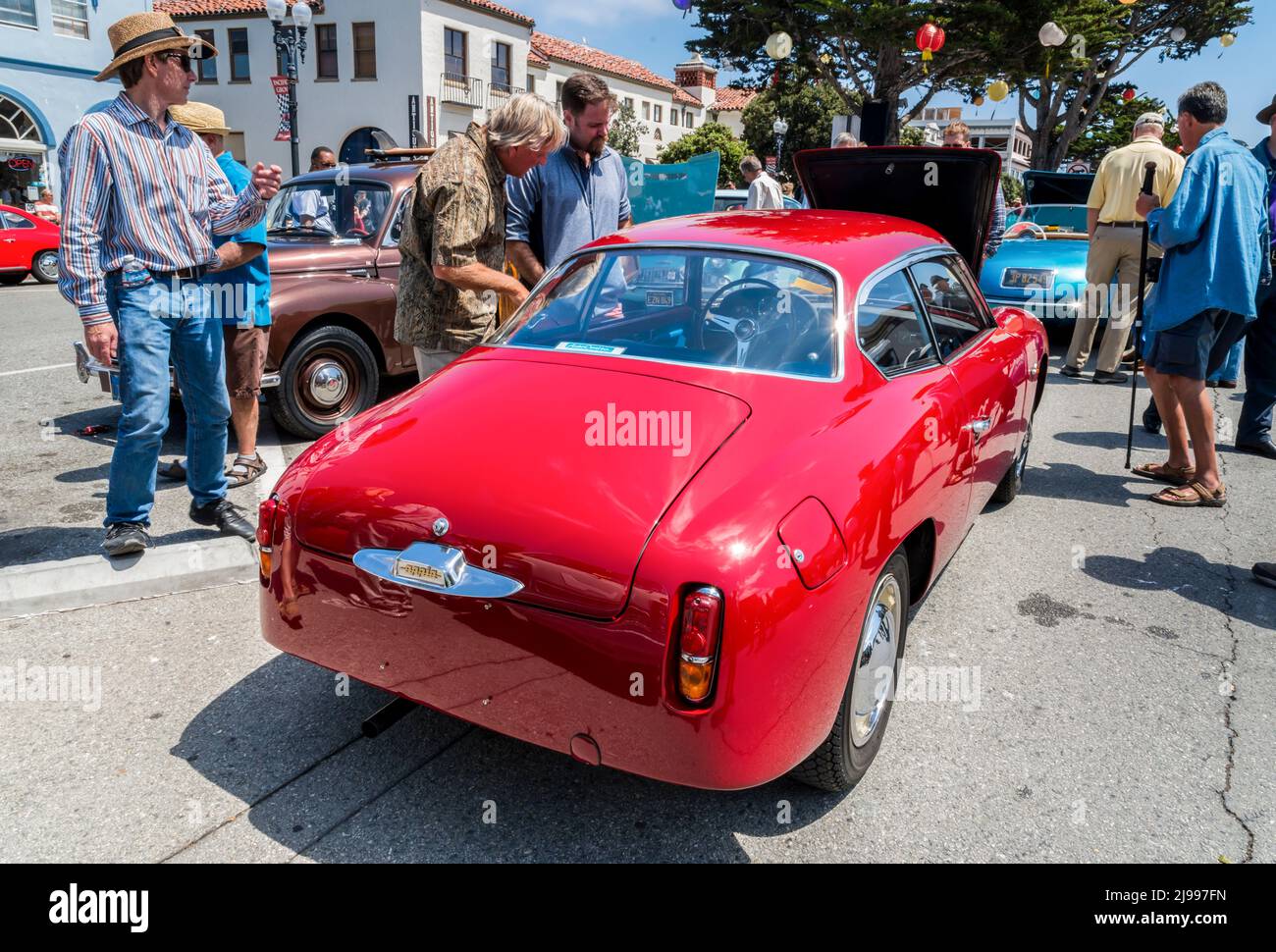 Details from the Pacific Grove Little Car Show during the events of Monterey Car Week Stock