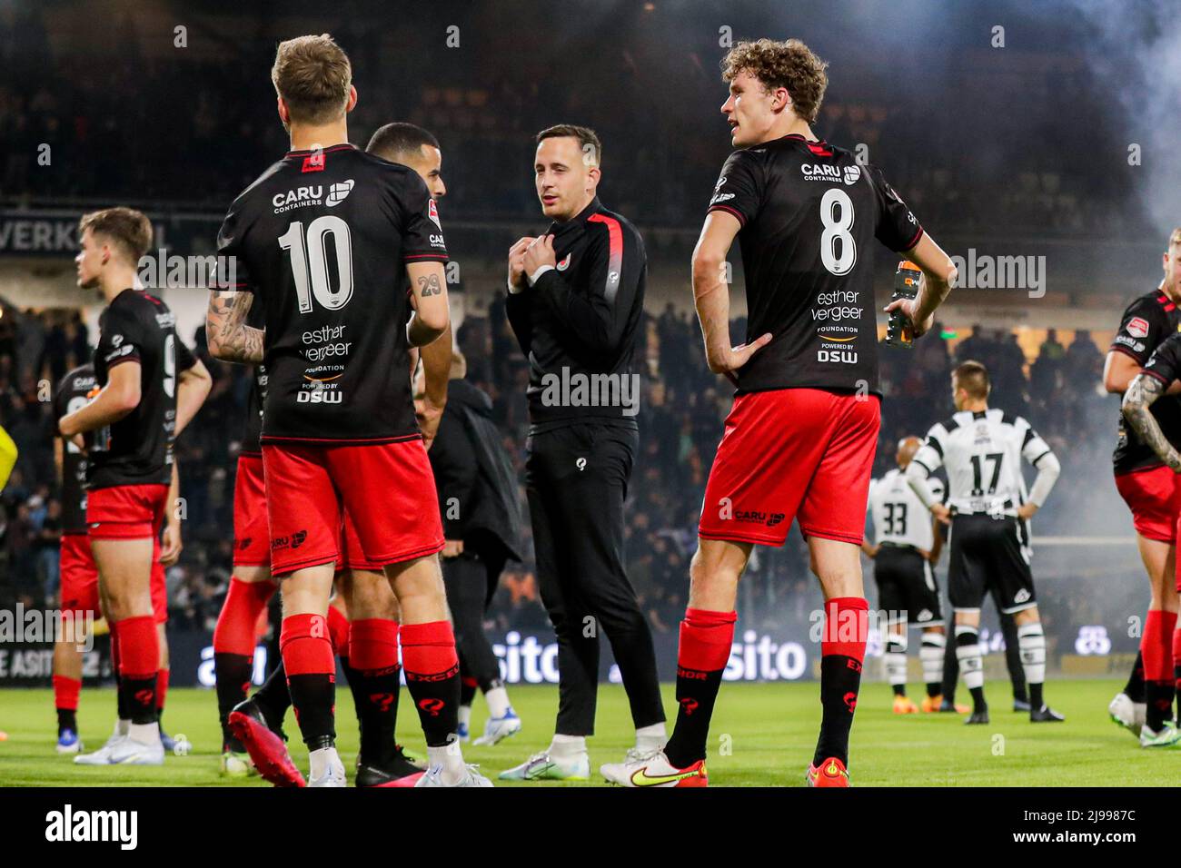 ALMELO, NETHERLANDS - MAY 21: players of Excelsior during the Dutch Eredivisie relegation/promotion playoffs match between Heracles Almelo and Excelsior Rotterdam at Erve Asito on May 21, 2022 in Almelo, Netherlands (Photo by Peter Lous/Orange Pictures) Stock Photo