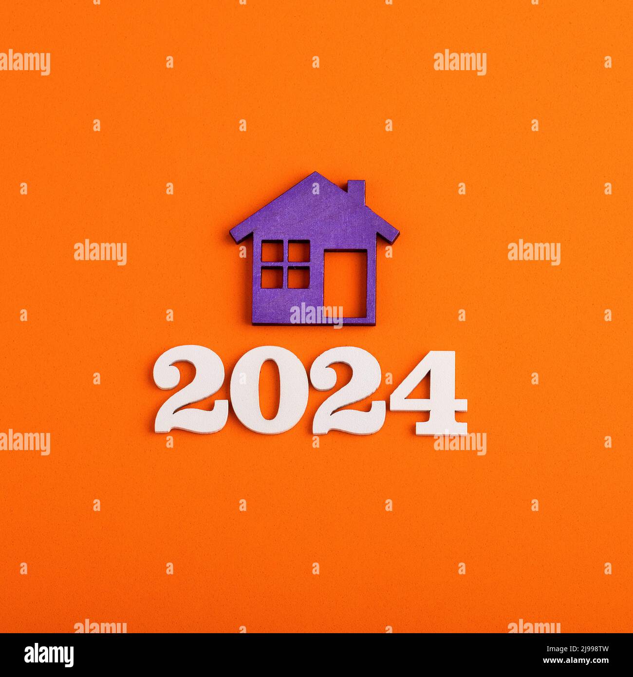 Home Buying And Selling Concept House And Year 2024 2J998TW 
