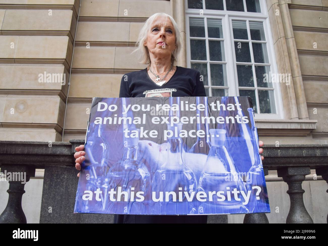 London, England, UK. 21st May, 2022. Animal rights activists gathered ...