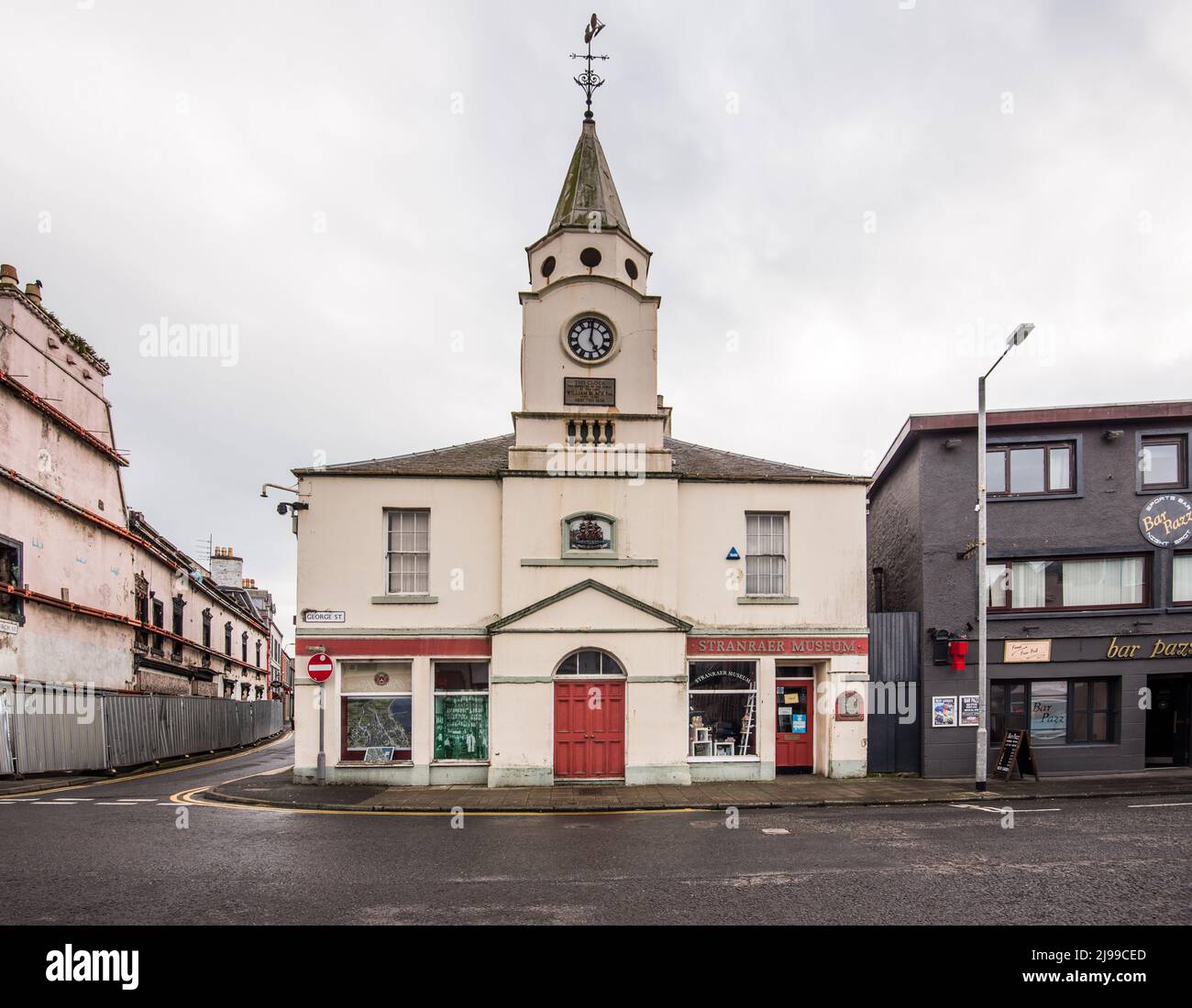 The Old Town Hall, completed in 1777 (now occupied by the Stranraer Museum),in Dumfries & Galloway, Stock Photo