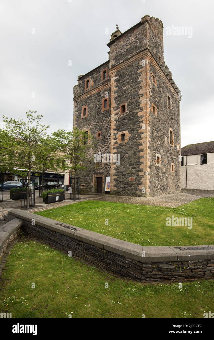 The Castle of St John also known as Stranraer Castle  is in the centre of Stranraer in Dumfries & Galloway Stock Photo