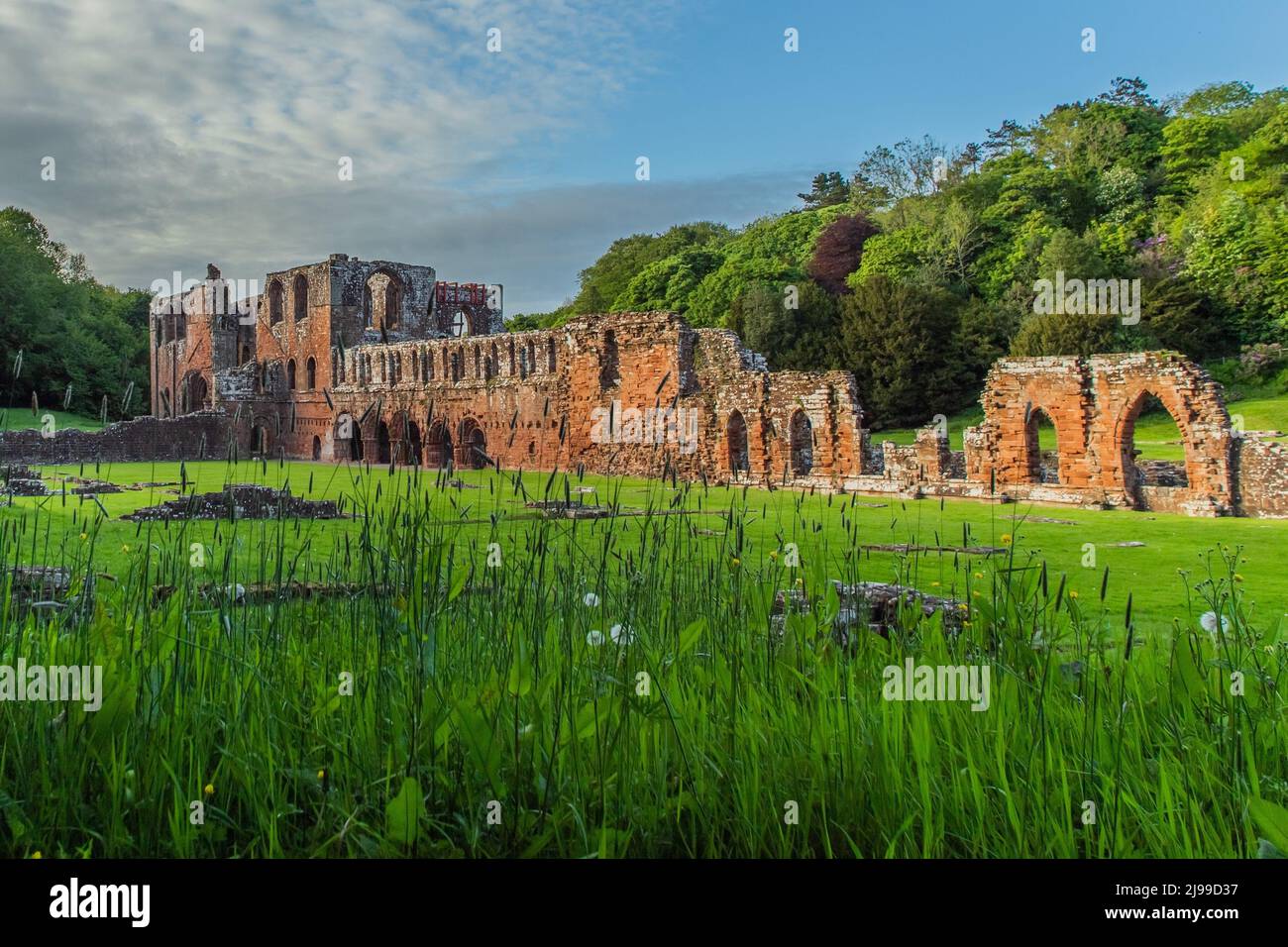 Barrow-In-Furness, Cumbria, UK. 21st May 2022. UK Weather. Late eveninig sunshine from the excellent Furness Abbey. Credit:greenburn/Alamy Live News. Stock Photo