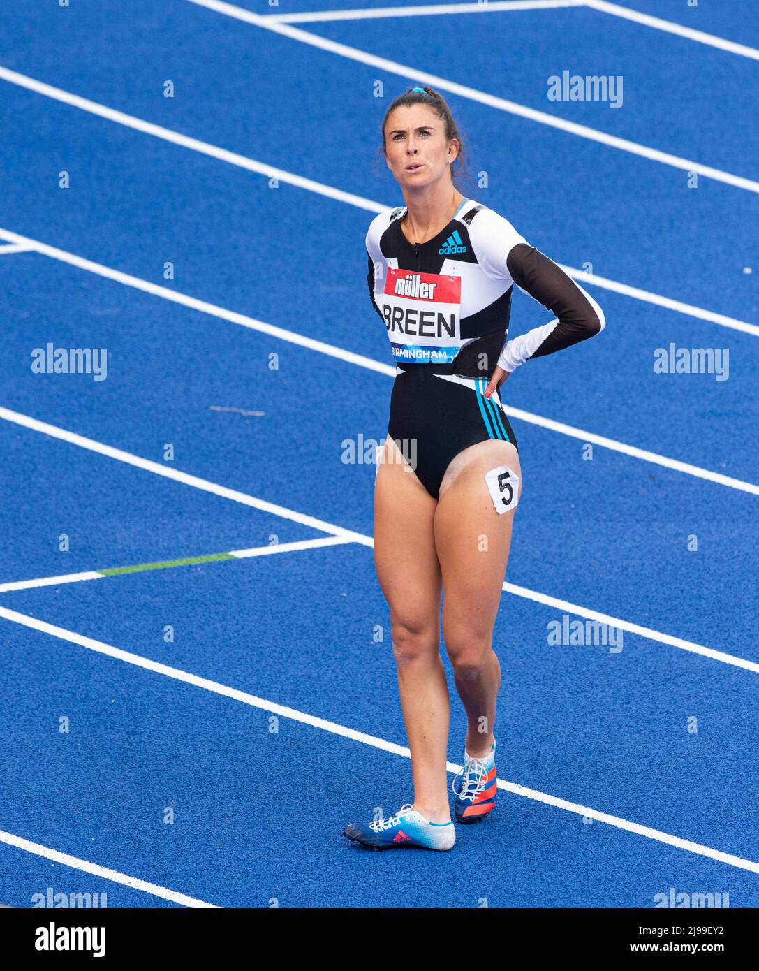 21-MAY-2022 Olivia Green second with a time of 13.14 in the Women 100m Ambulant Event at the Muller Birmingham Diamond League Alexander Stadium, Perry Barr, Birmingham Credit: PATRICK ANTHONISZ/Alamy Live News Stock Photo