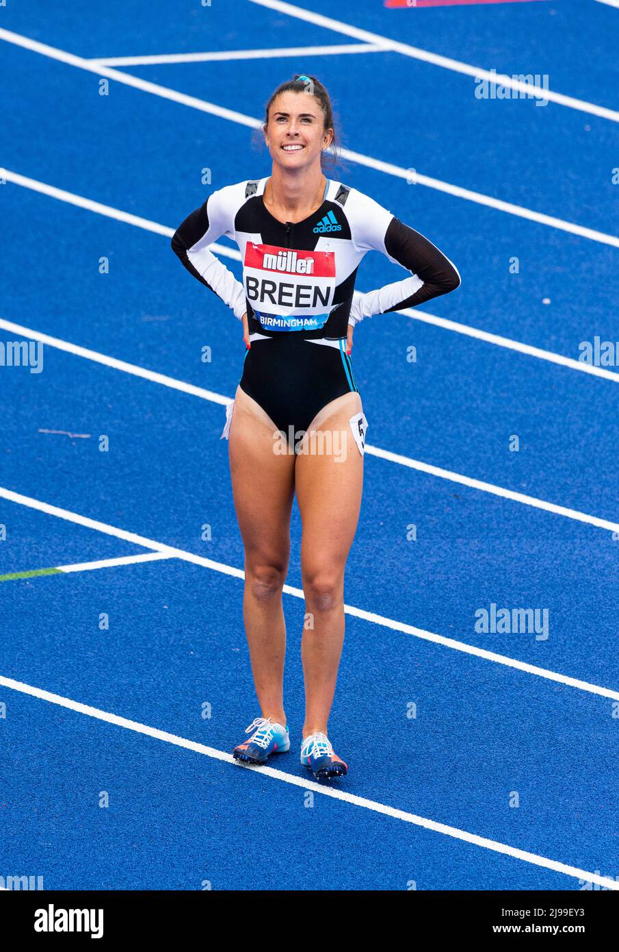 21-MAY-2022 Olivia Green second with a time of 13.14 in the Women 100m Ambulant Event at the Muller Birmingham Diamond League Alexander Stadium, Perry Barr, Birmingham Credit: PATRICK ANTHONISZ/Alamy Live News Stock Photo
