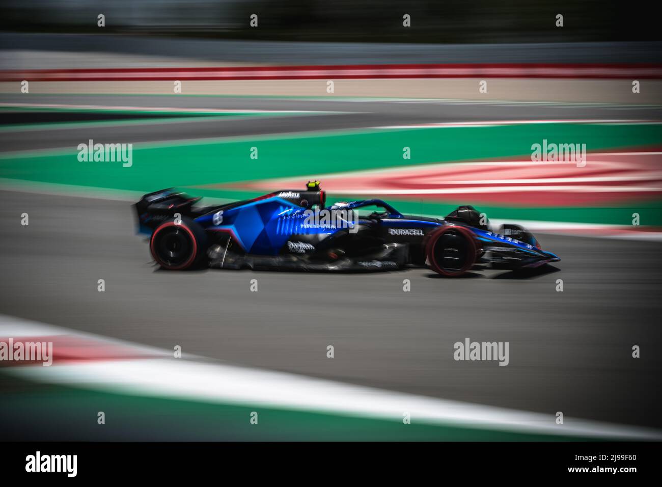 Barcelona, Spain. 21st May, 2022. NICHOLAS LATIFI (CAN) from team Williams drives in his FW44 during the third practice session of the Spanish GP at Circuit de Catalunya Credit: Matthias Oesterle/Alamy Live News Stock Photo