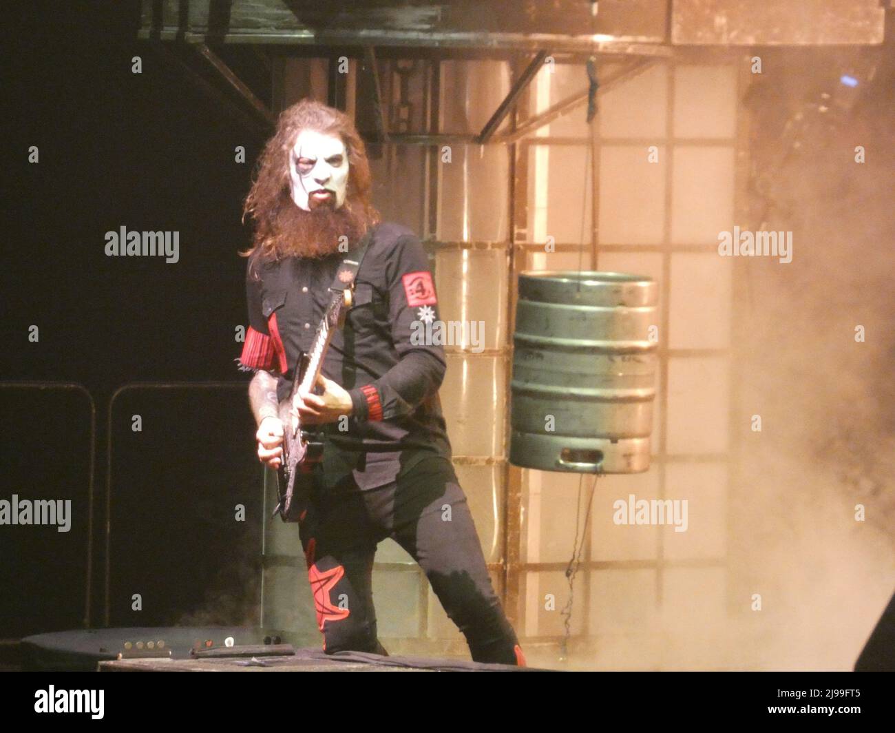 Barclays Center, Brooklyn, NY, USA. May 20, 2022. Heavy Metal Rock Sensation, the Slipknot Band hit Brooklyn's massive Barclays Center with the band's signature trademark of satanic terror and unbridled chaos sending a packed house into an epidemic frensy. Credit: ©Julia Mineeva/EGBN TV News/Alamy Live News Stock Photo