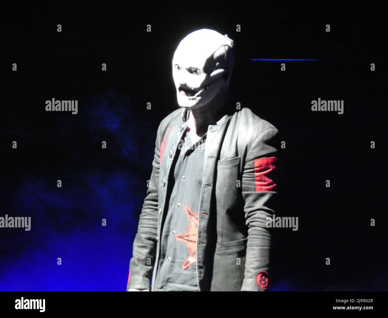 Barclays Center, Brooklyn, NY, USA. May 20, 2022. Heavy Metal Rock Sensation, the Slipknot Band hit Brooklyn's massive Barclays Center with the band's signature trademark of satanic terror and unbridled chaos sending a packed house into an epidemic frensy. Credit: ©Julia Mineeva/EGBN TV News/Alamy Live News Stock Photo