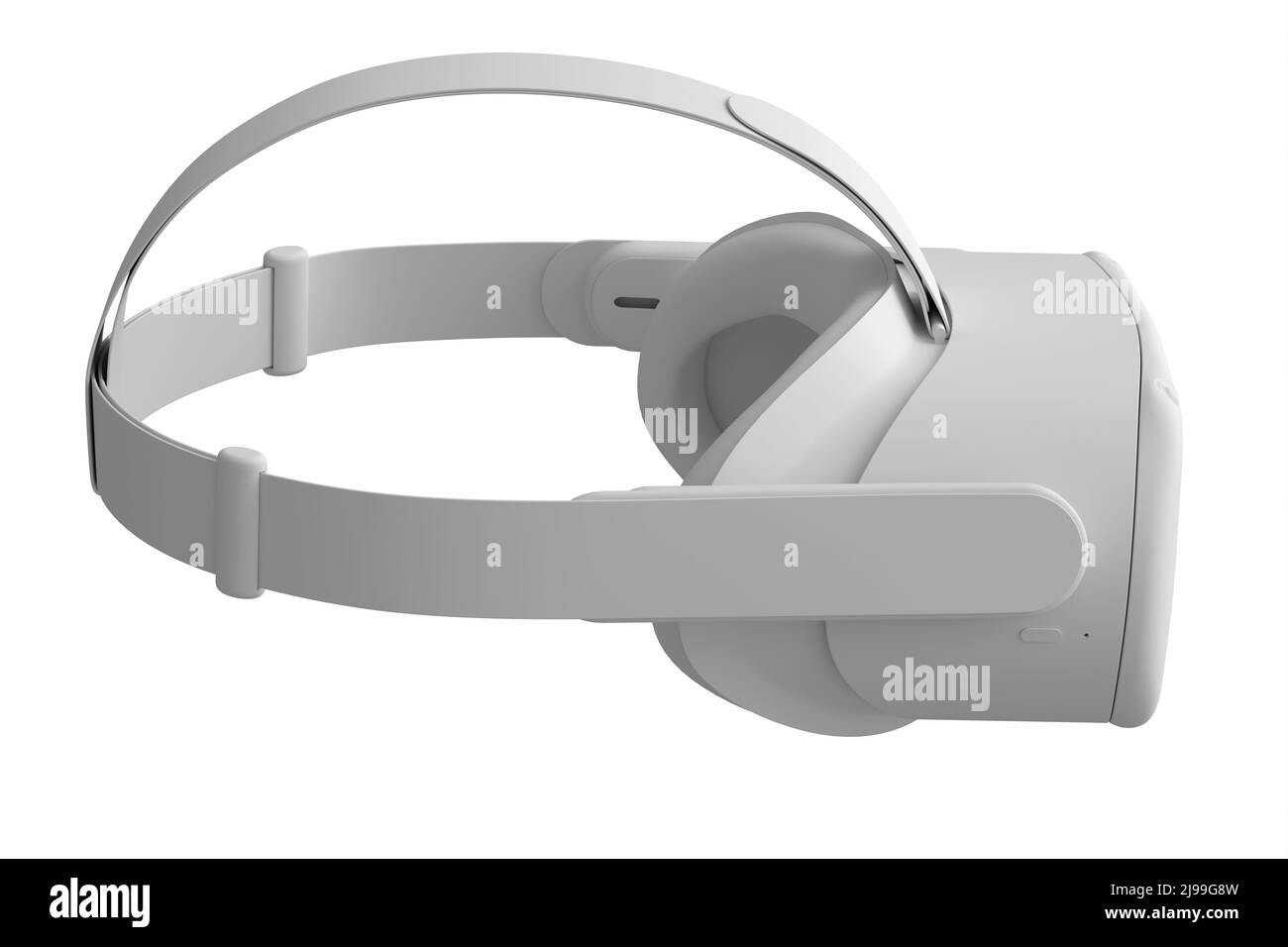 Virtual reality glasses isolated on white monochrome background. 3d