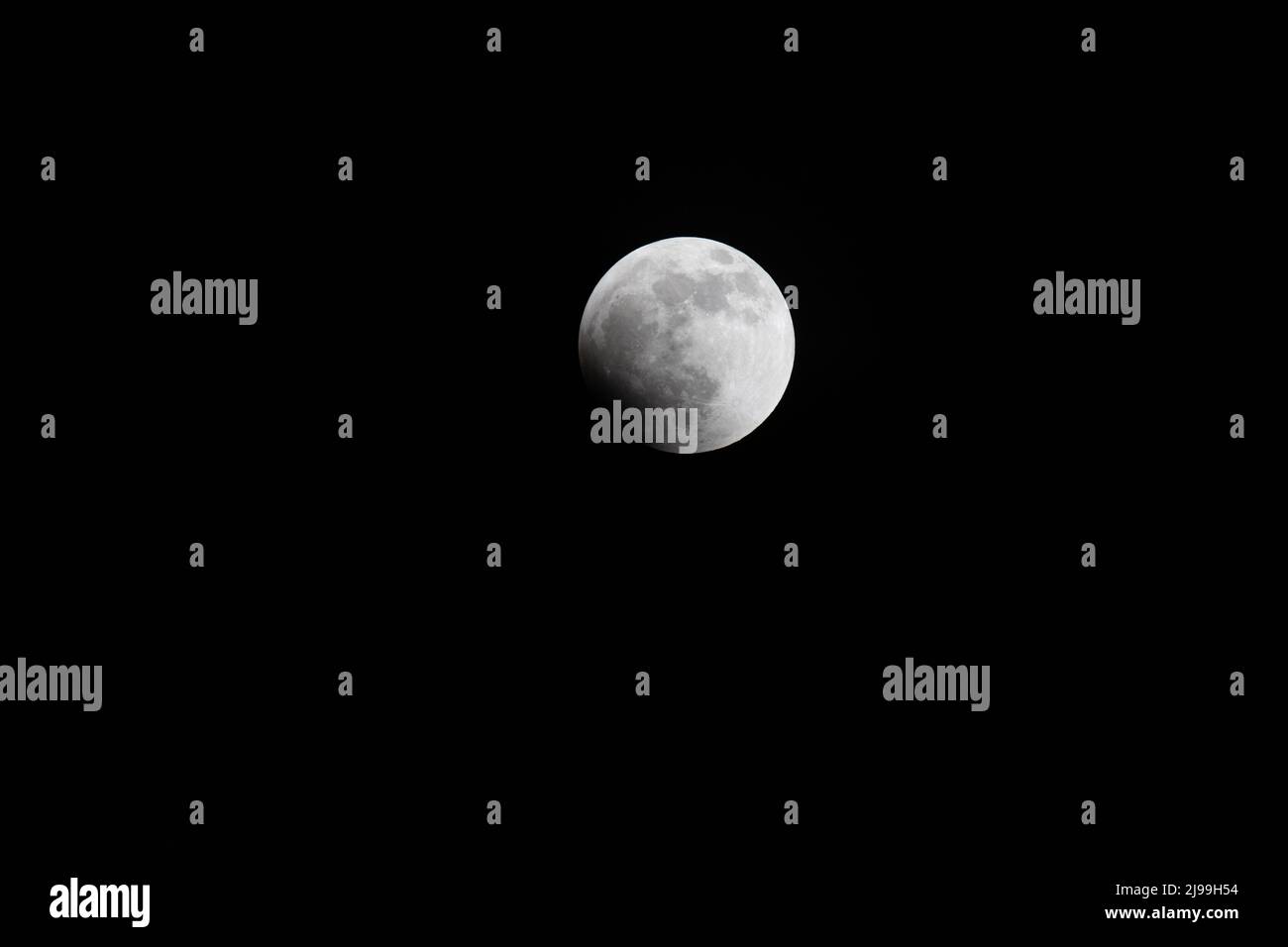 Moon Phases of the 2022 Total Lunar Eclipse Stock Photo