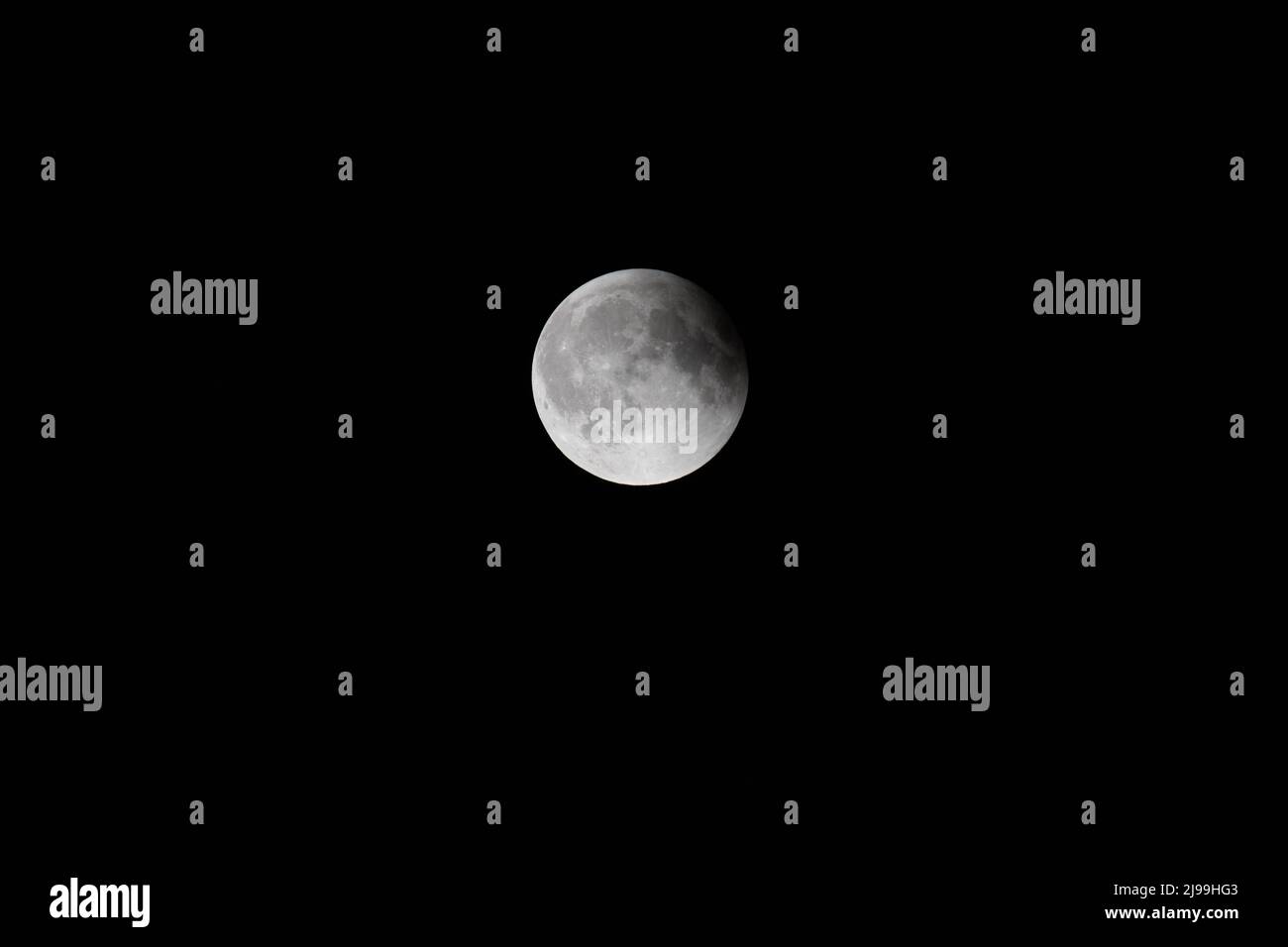 Moon Phases of the 2022 Total Lunar Eclipse Stock Photo