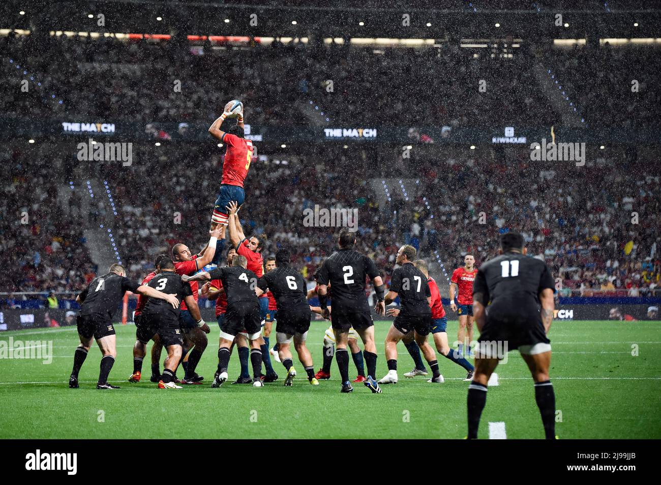 May 21, 2022, Madrid, Spain: Spanish player Victor Sanchez in action during  the rugby exhibition match between Spain an New Zealand Classics played in  Madrid at Wanda Metropolitano stadium. (Credit Image: ©