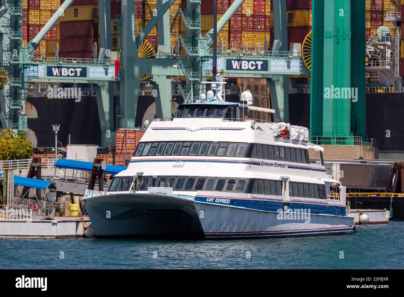 Catalina Ferry & Vincent Thomas Bridge, Port of Los Angeles, San Pedro