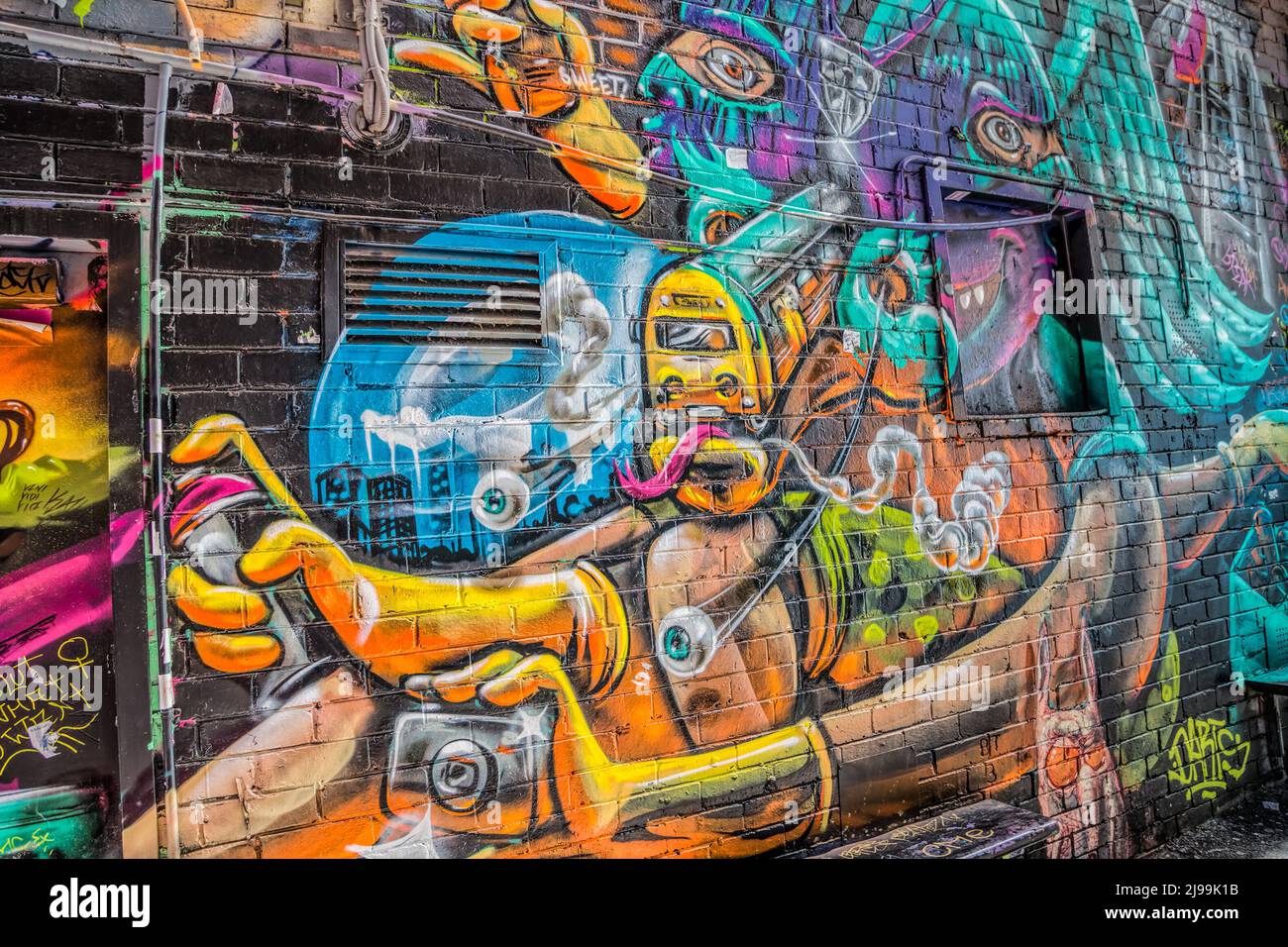 Melbourne graffiti detail Stock Photo - Alamy