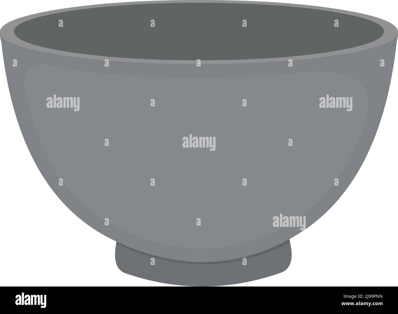 Vector illustration of a gray kitchen bowl Stock Vector